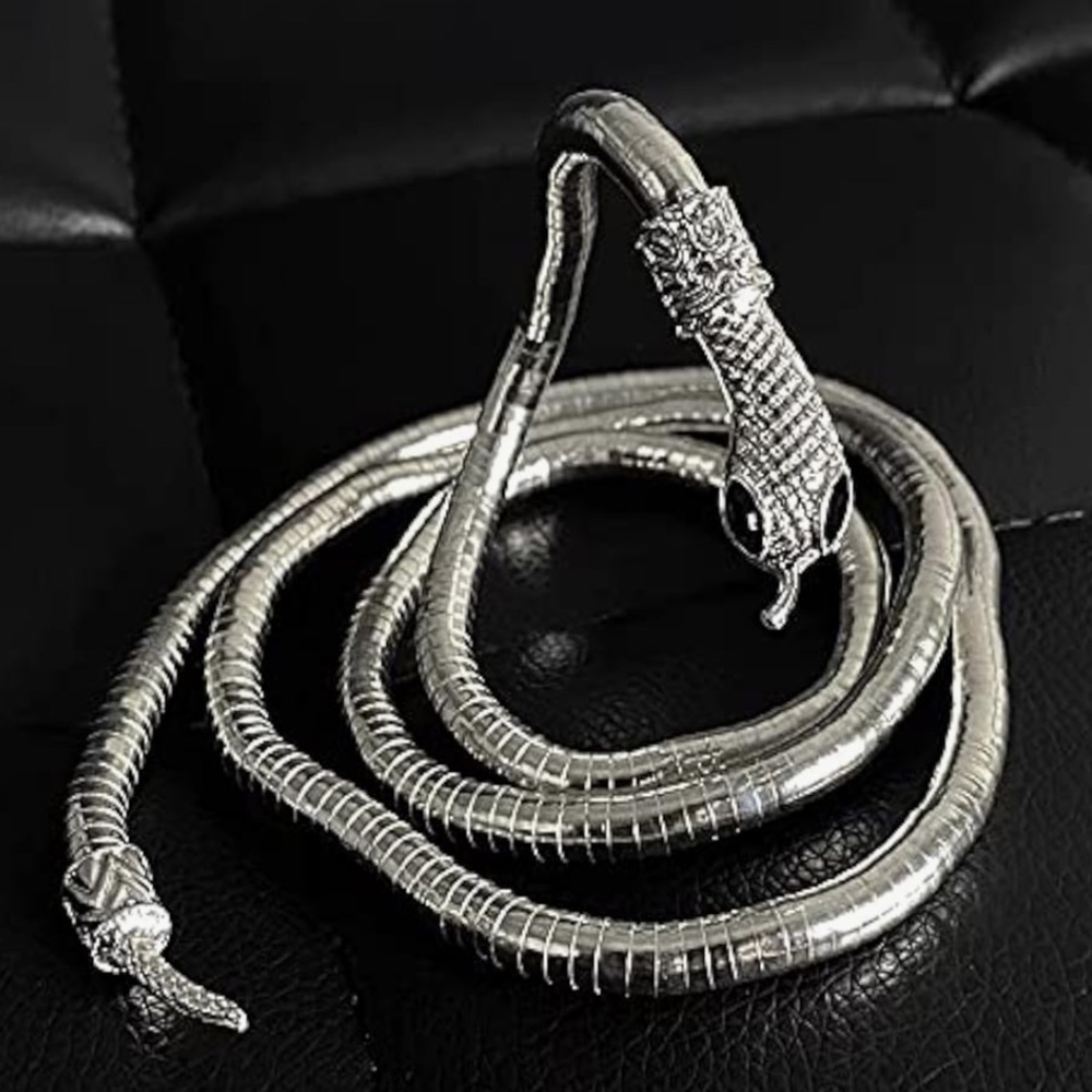 LAKIYOYO Bendable Snake Bracelet for Women Adjustable Punk Snake Choker - Picture 4 of 5